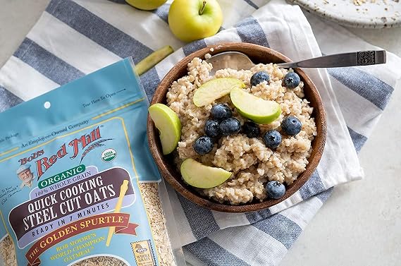 Bob's Red Mill Organic Quick Cook Steel Cut Oats (22 Ounce, Pack of 1)