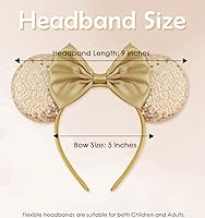 Vista 113 de Diadema con orejas de ratón de Minnie de leopardo, decoración de fiesta, diadema de orejas de ratón para disfraz de Halloween, accesorios para el 2