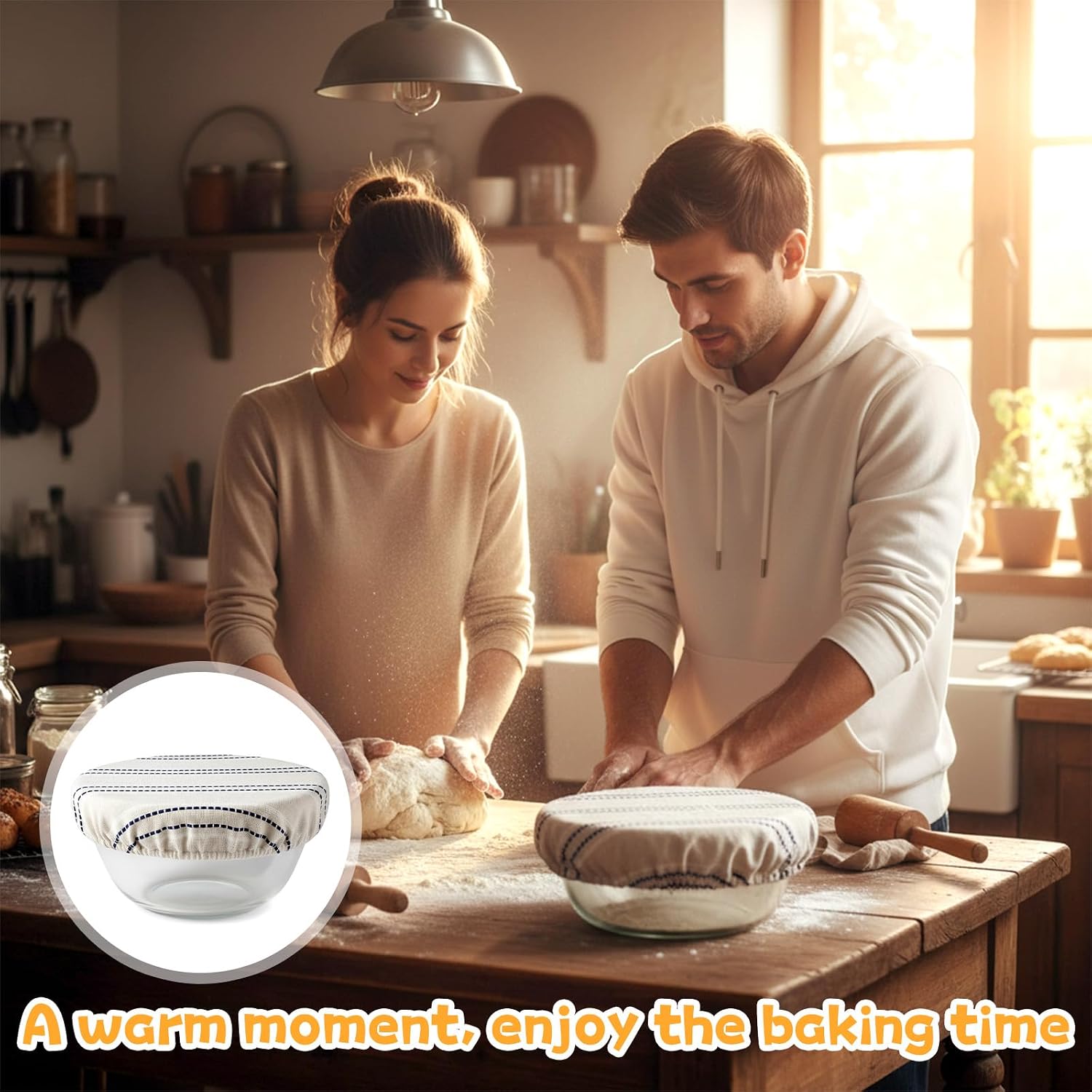 3 Pcs Reusable Bowl Covers for Bread Proofing, 3 Sizes 9/10/13 Inches Sourdough Bread Proofing Cover Sourdough Bowl Covers Food Storage Baking Supplies for Home Bakers