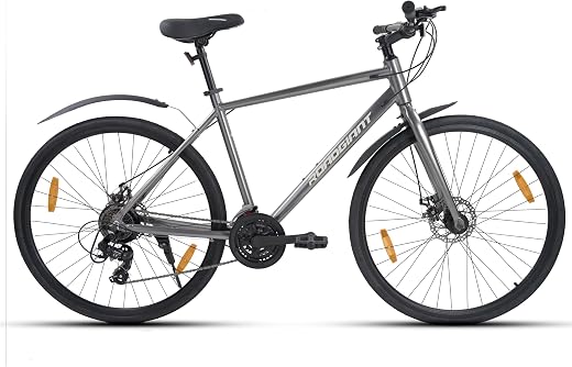 ROADGIANT BRO-Code 700C Hybrid Bicycle | Dual Disc Brake | 21 Speed Shimano | Aluminum Frame | Light Weight | Unisex | for...