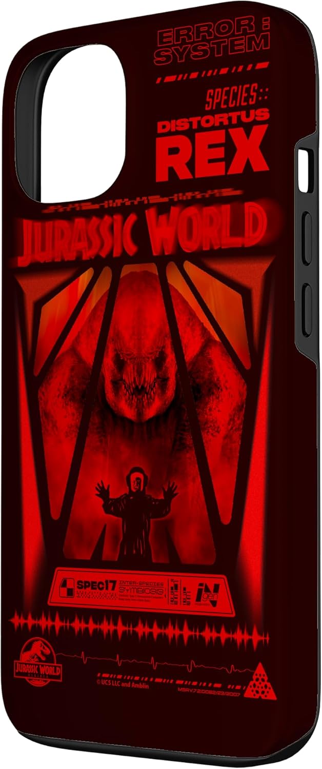 Jurassic World Rebirth Distortus Rex System Error Case for iPhone 13