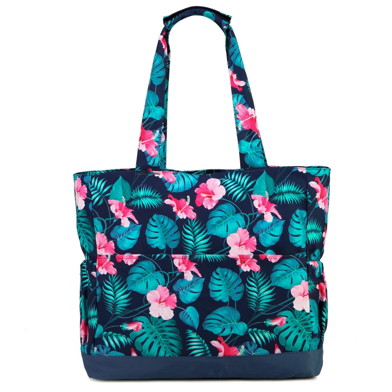 VASCHY Bolso Playa Mujer Grande XXL Familiar con Cremallera Plegable 17,3L