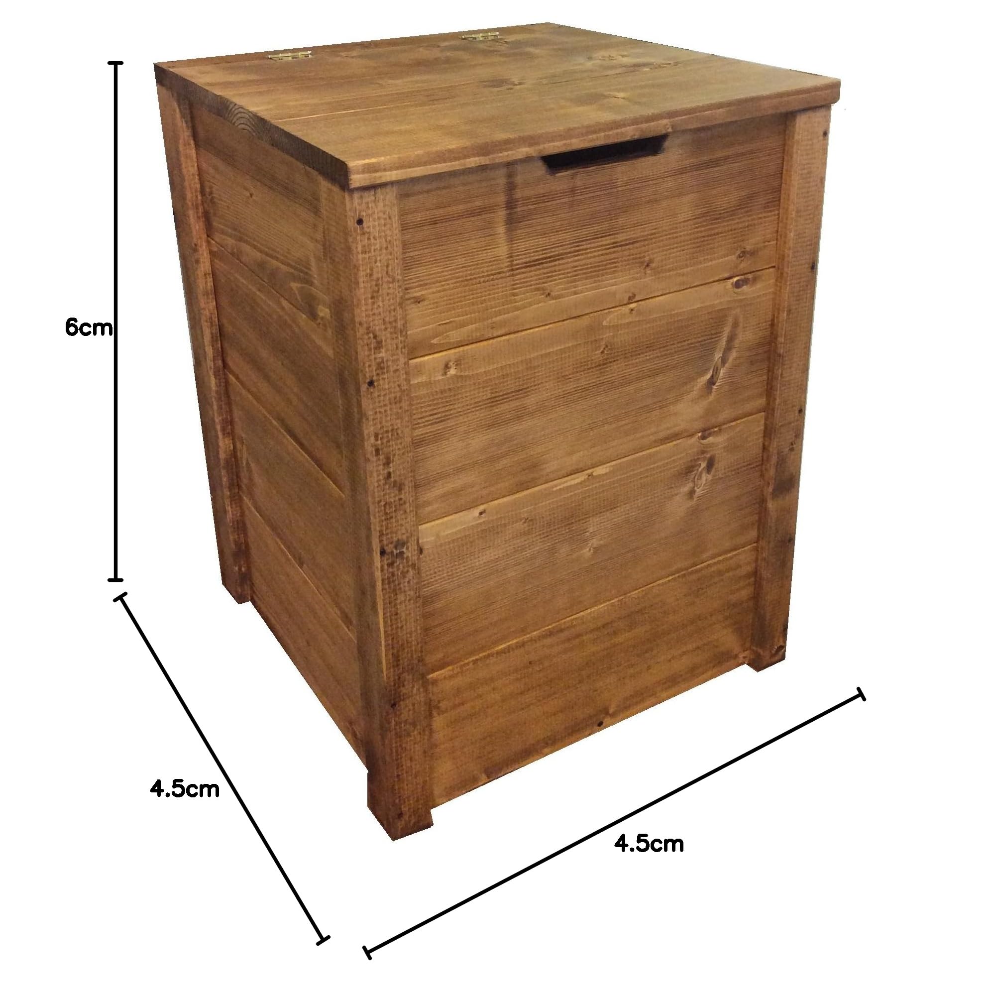 TOTAL WOOD 2012 CASSAPANCA IN LEGNO, Contenitore in Legno, Baule Esterno Interno 45x45x60H CM noce scuro