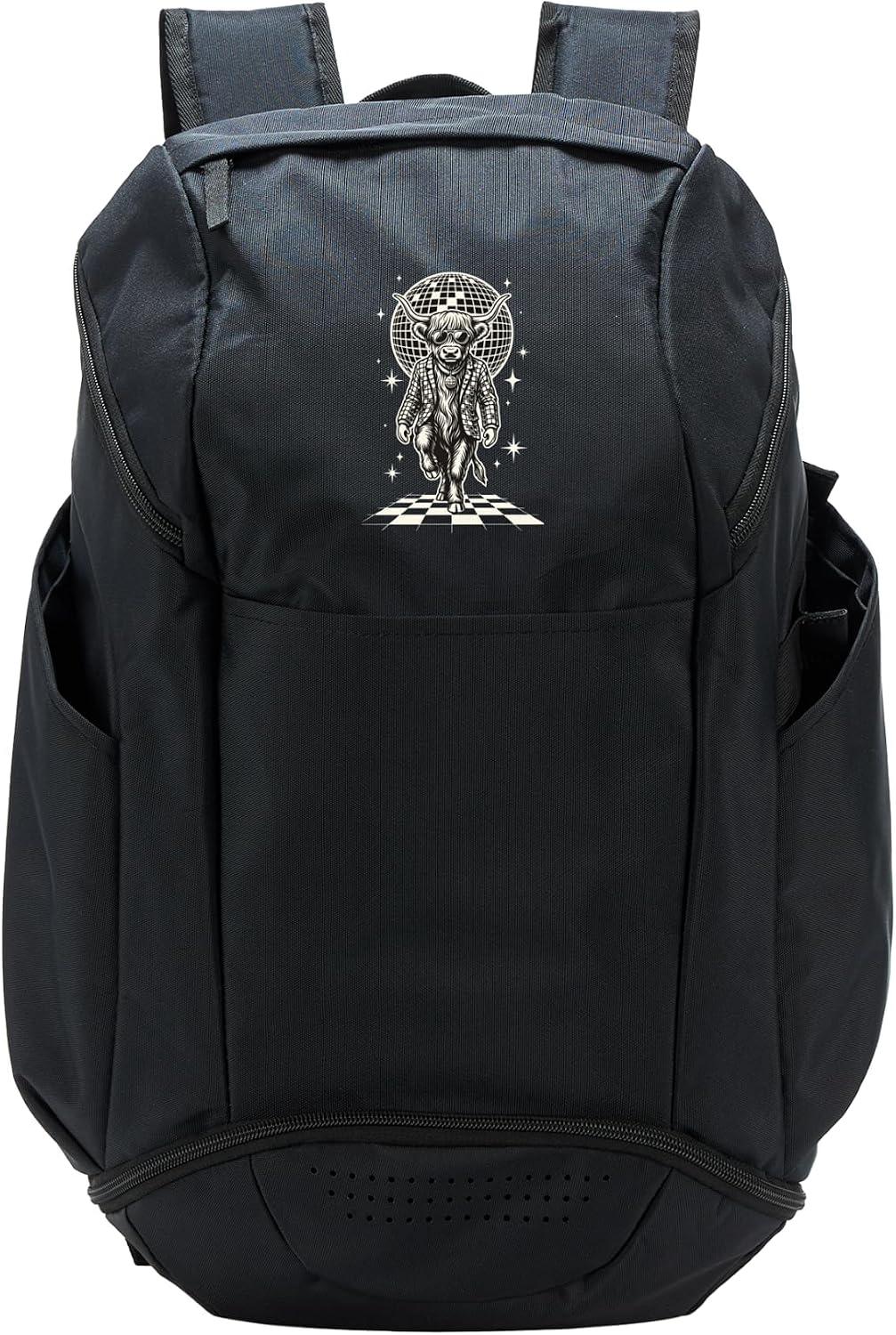 Disco Ball Highland Cow Dance Club Disco Dancing Party Sport Backpack