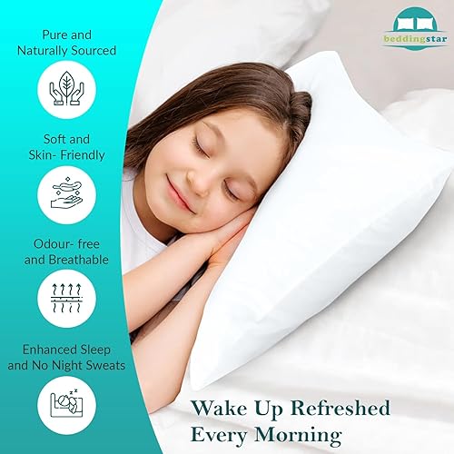 Miniatura 4 de Juego de 2 fundas de almohada juveniles de 16 x 22 pulgadas, fundas de almohada de viaje para niños, cierre de sobre, 600 hilos, 100% algodón