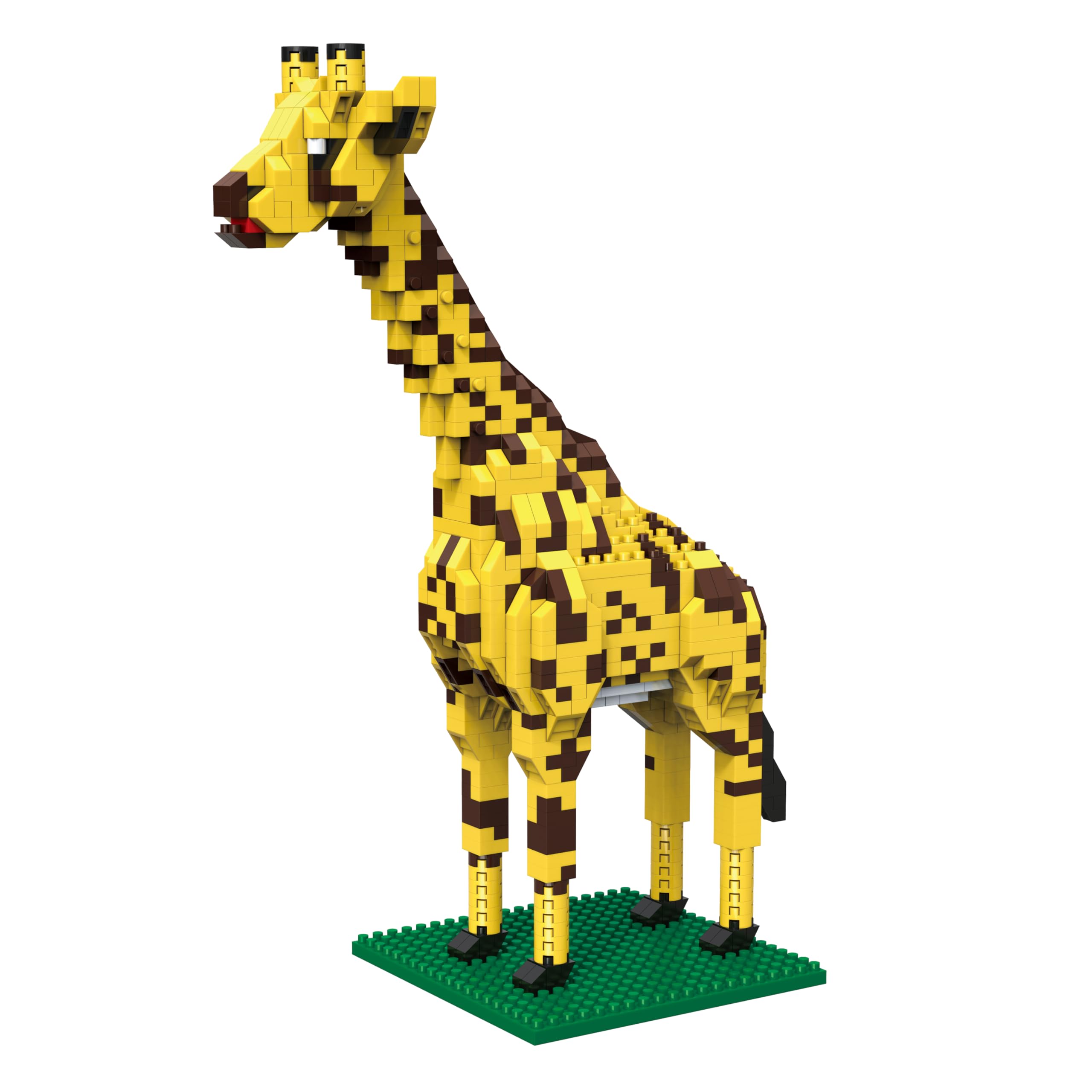 lingsi_siling Lion Giraffe Animal Micro Building Set, 1020+ pcs Animal Mini Diamond Blocks Bricks Toy for Boys Age 8-12 14+ Teens Adults (Giraffe)