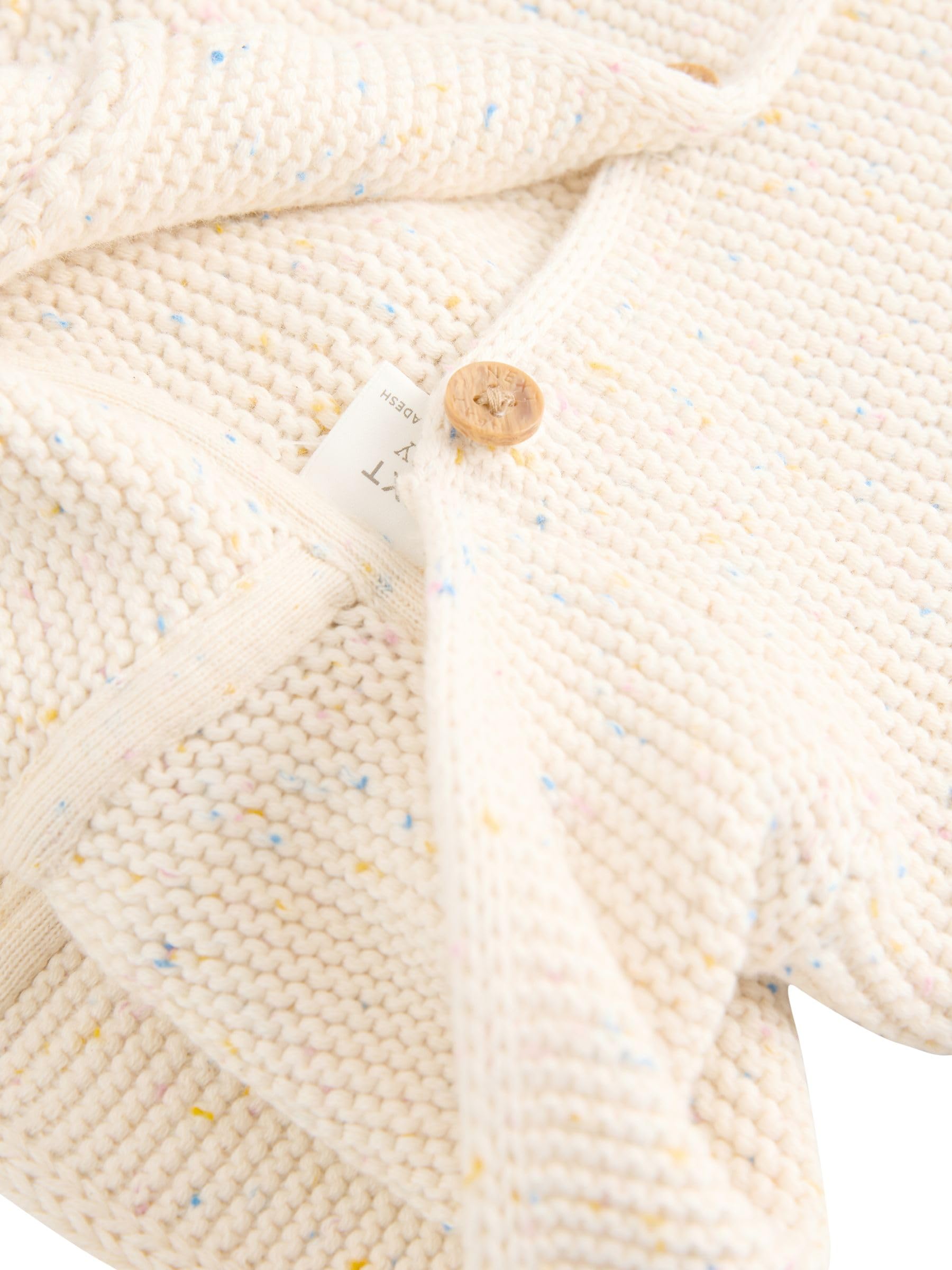 NEXT Unisex Bambino Cardigan in Maglia con Cappuccio per Neonati