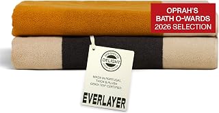 Everlayer Luxury Bath Sheets 2 Pack 550 GSM Combed Cotton, Made in Portugal | Soft & Plush, Reversible, Quick-Dry, XL 35 x 70 Inch, 2-Piece Bath Sheet, OEKO-TEX® Certified, Color: Amber Charcoal