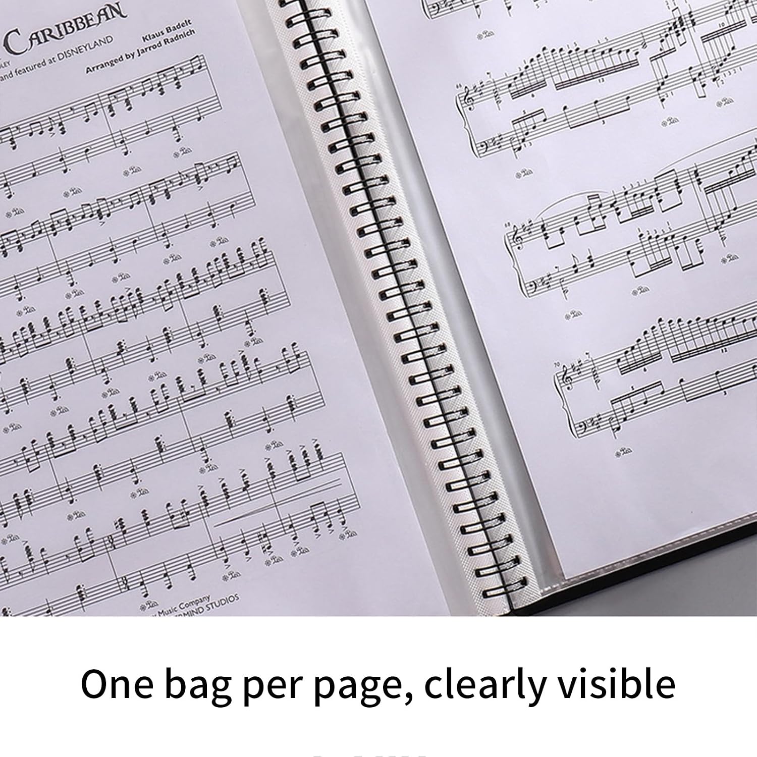 Portable 60 Pages Music Sheet File Paper Storage Folder Documents Holder Size Music Score Folder Organizers Enduring Documents Storage Holder Bag for Concert Choirs