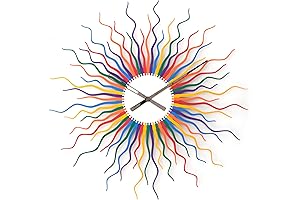 39-Inch Multicolor Medusa Rainbow Wall Clock