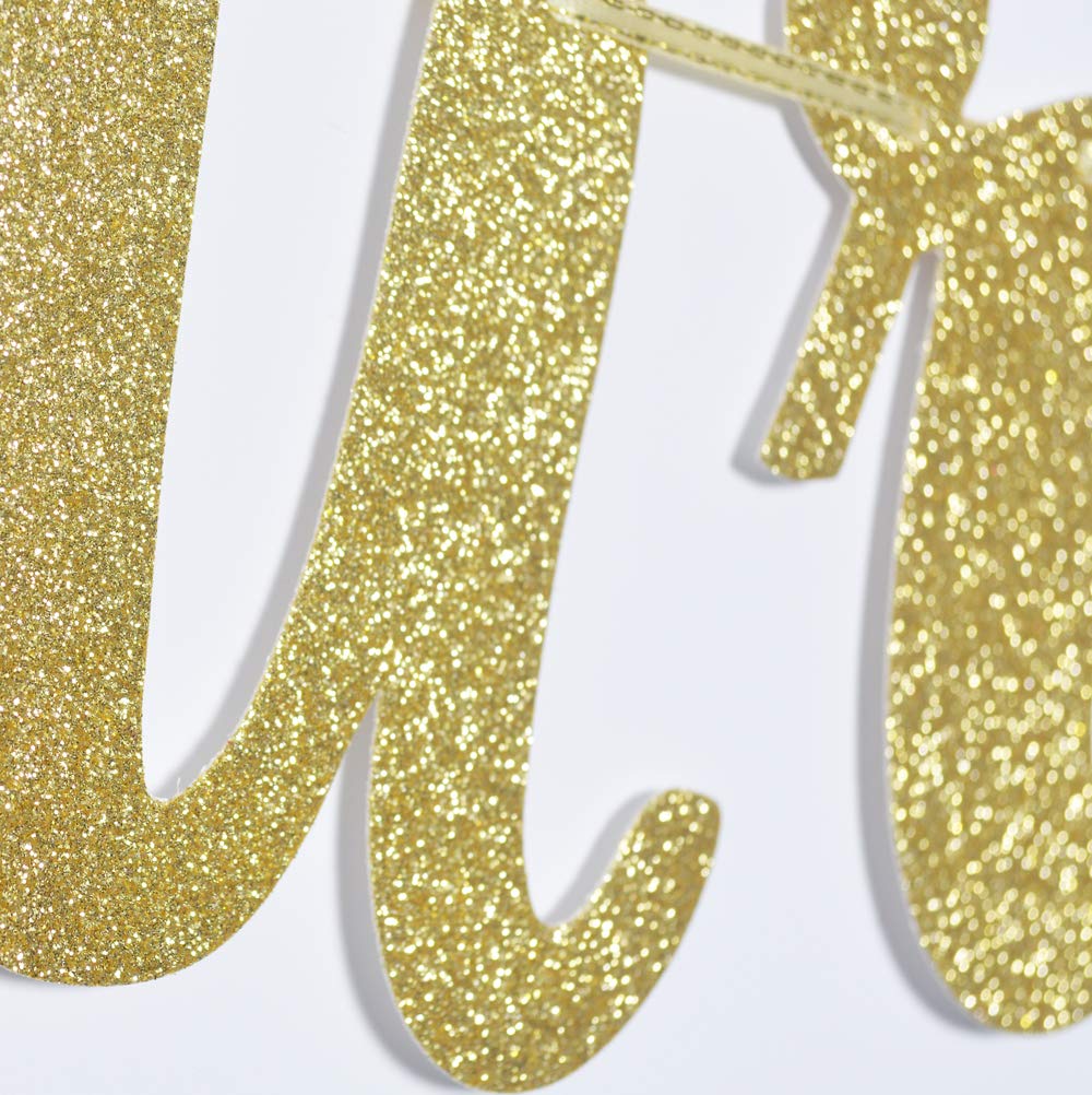 Glitter Future Doctor Banner - Graduation Party Decorations In Black & Gold