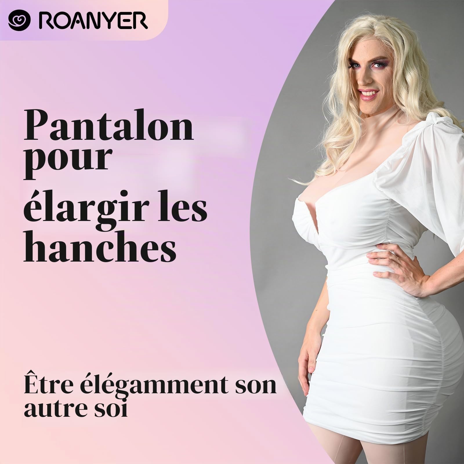 ROANYER Silicone Agrandissement des Hanches Faux vagin réaliste Pantalon Chatte avec cathéter sous-vêtements Crossdresser transgenre travesti shemale