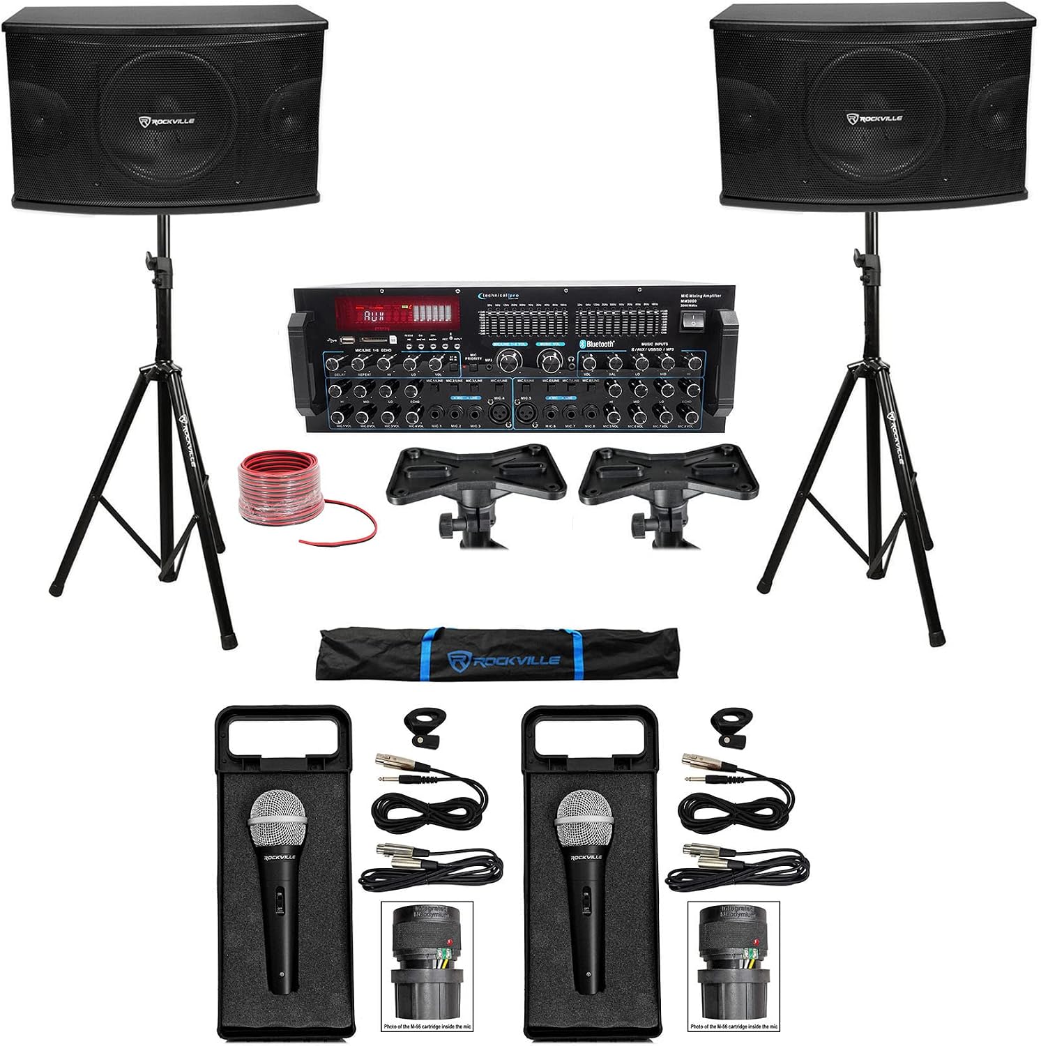 Rockville Karaoke Machine System w Pair 