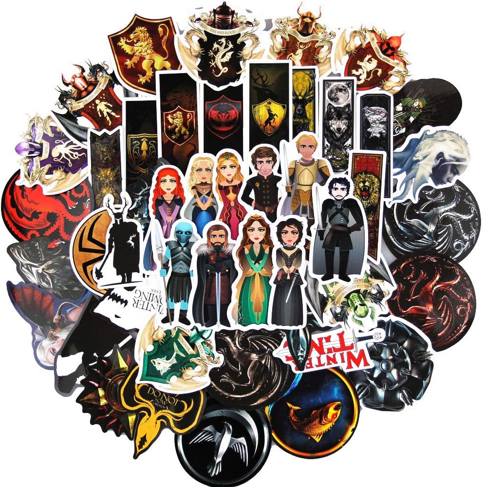 Game of Thrones Stickers(100pcs) Vinyl Stickers for Laptop Apple Mac Air Pro Retina Winter is Coming Fire and Blood