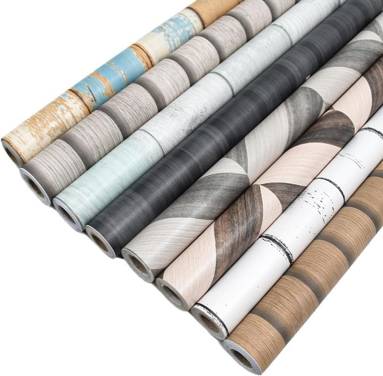 [LJKI] 剥がせる壁紙シール 木目調 柄05 のり付き 壁紙 補修 厚手 防水 多用途 ナチュラル おしゃれ リメイクシート 木