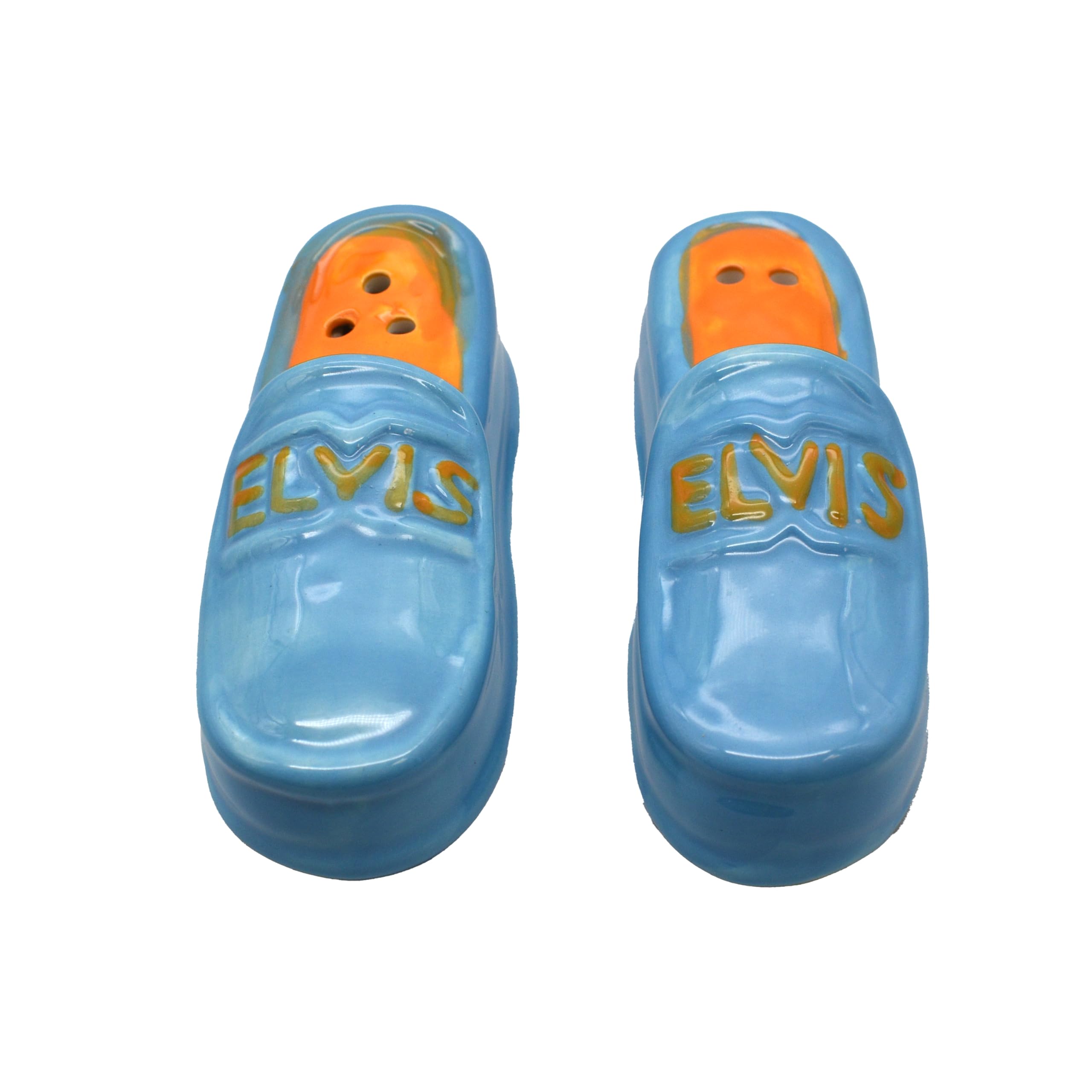 Elvis Presley Novelty Blue Suede Shoes-shaped Salt & Pepper Shakers - Mid-South Products