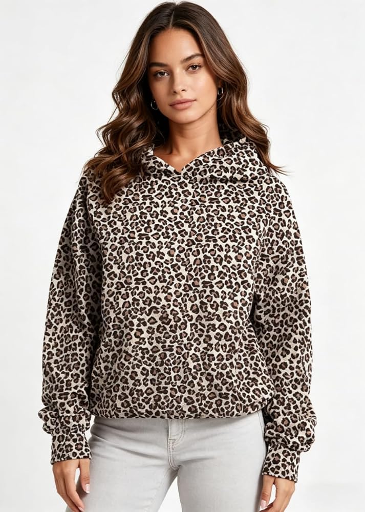Amazon.com: Ckuea Y2k Cheetah Hoodie Leopard Print Hoodie