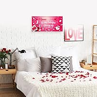 Vista 72 de Cartel de fondo personalizado para el día de San Valentín, decoración de San Valentín, letrero de vinilo con texto en inglés "Be My Valentine