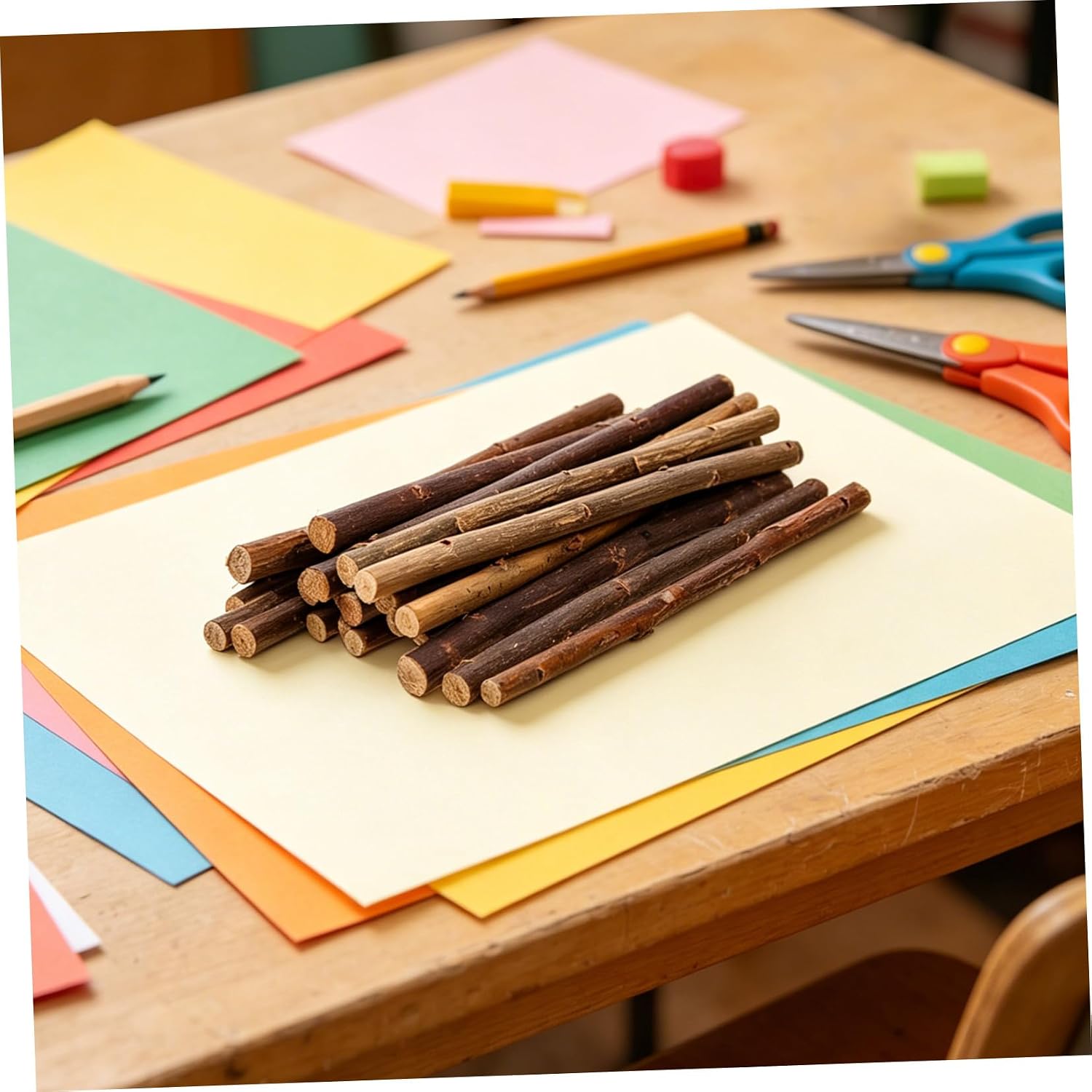 70pcs Craft Wood Sticks for School Projects and Model Making