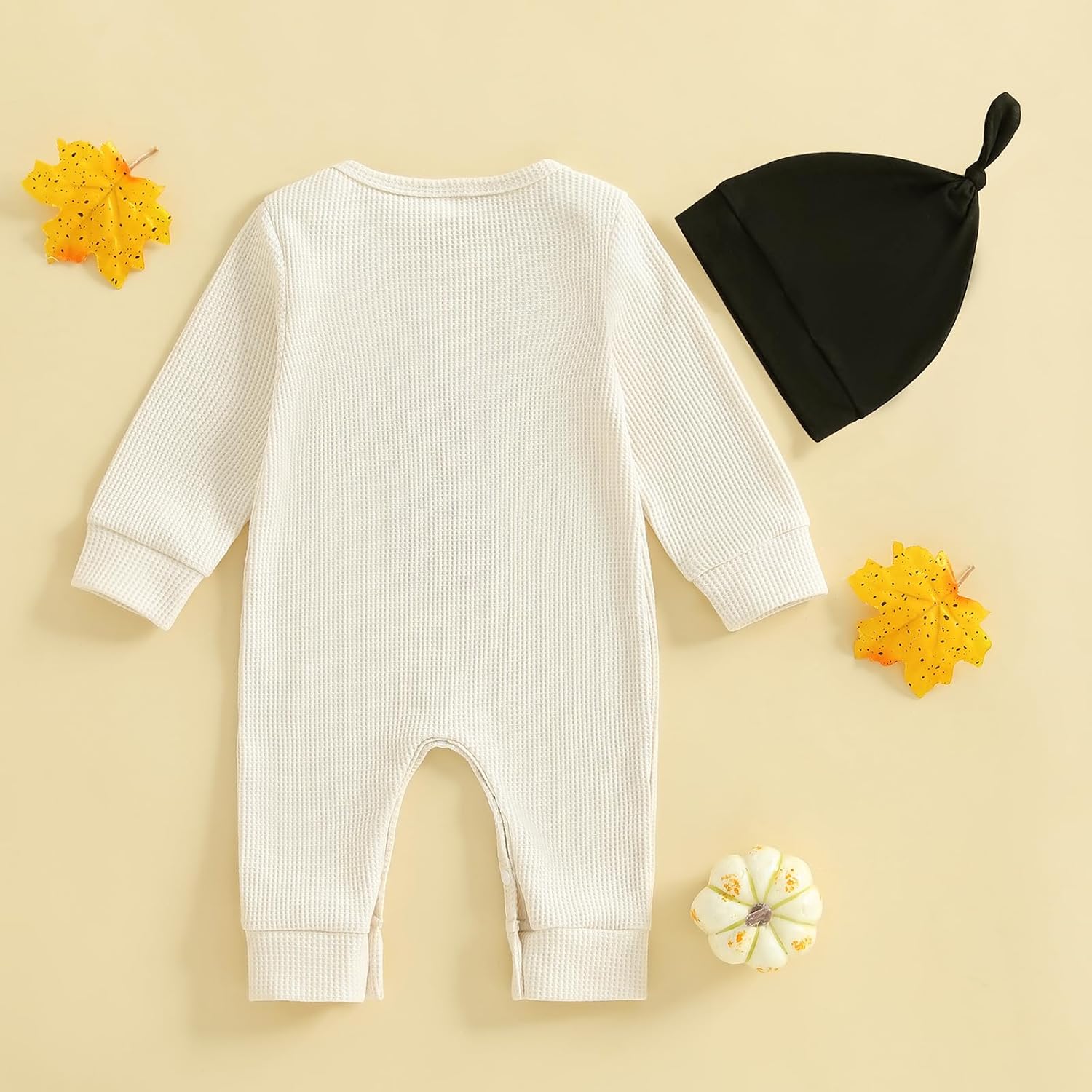 Christmas Baby Boy Outfit My First Christmas Lamp Waffle Knit Romper Onesie Newborn Fall Winter Clothes - Image 7