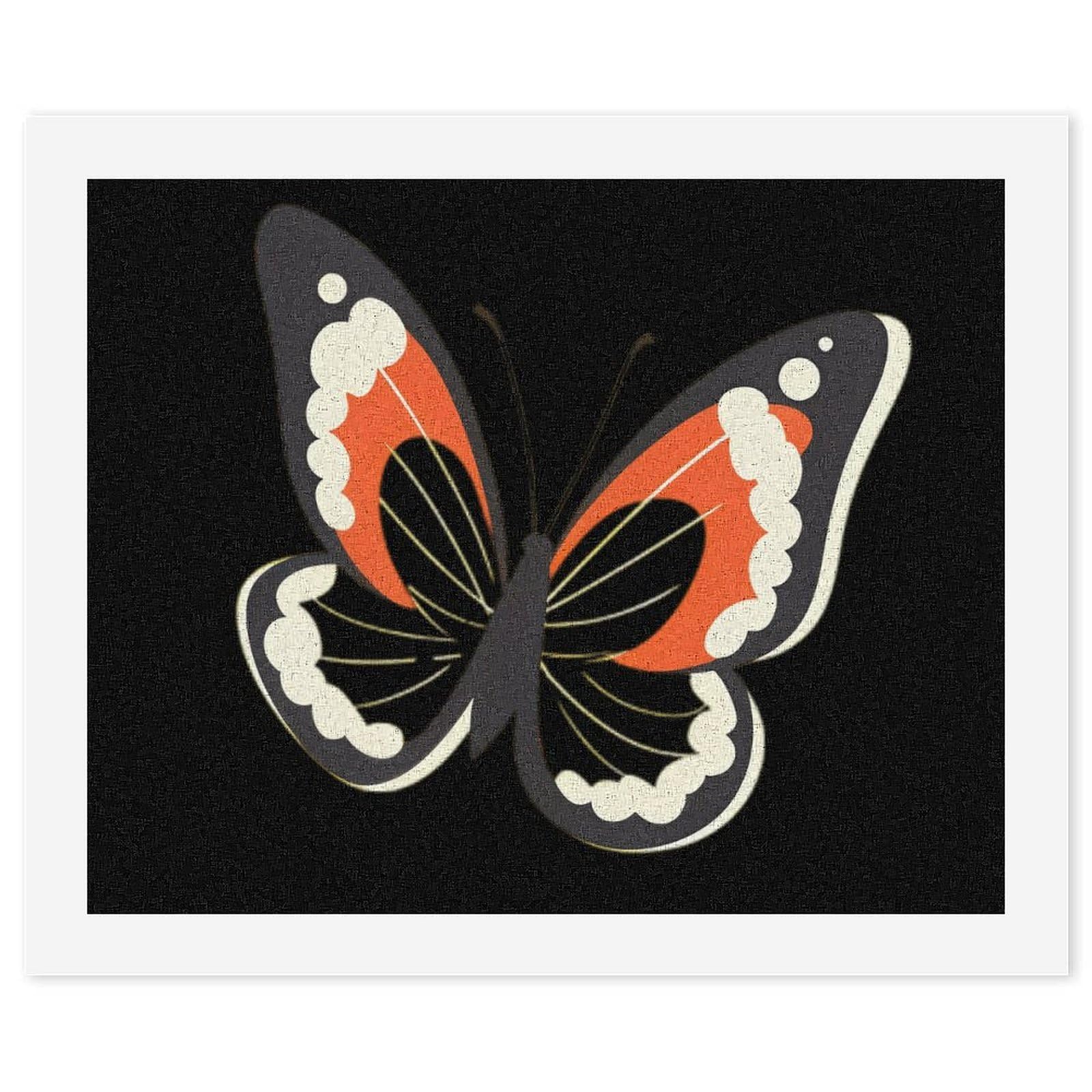 Lustiges Malen nach Zahlen für Erwachsene, Motiv: Regenbogen-Schmetterling, Baumwolle, digitales Ölgemälde, Heimdekoration, Geschenk, 60 x 75 cm