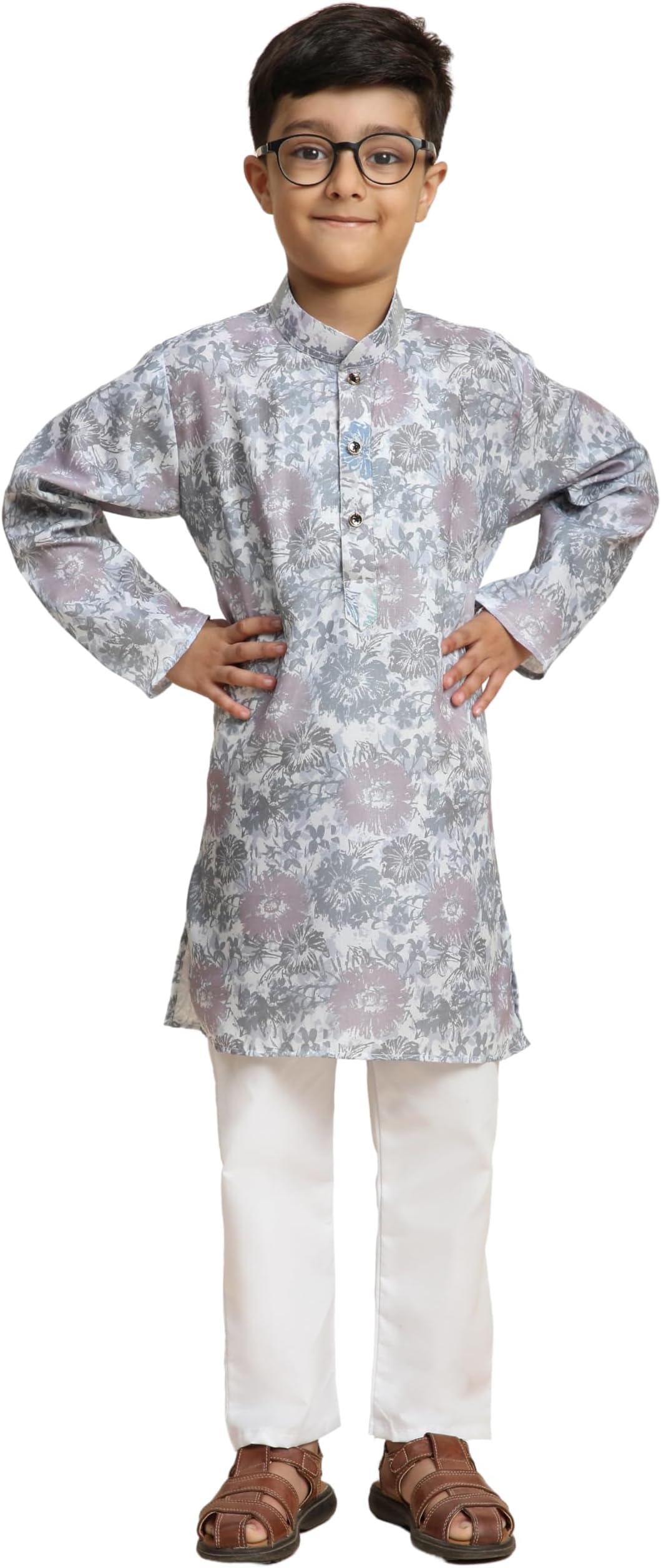 Pro-Ethic Style Developer Boy's Cotton Embellished Kurta Pajama for Baby Kids Ethnic Wear (S-166)