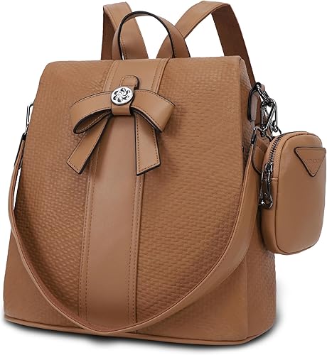 Mochila para mujer, mochila de moda, monederos de piel sintética, mochila antirrobo, bolso de hombro