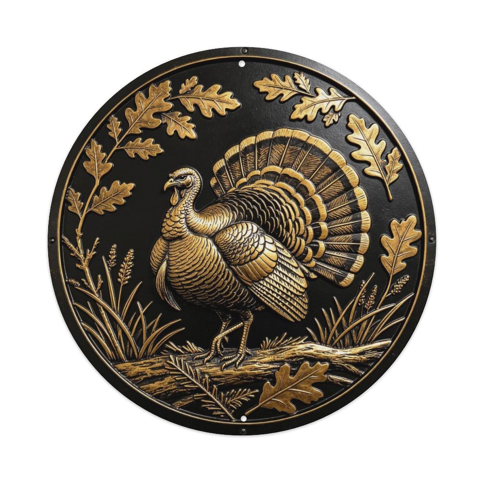 Wild Turkey Gobbler Metal Tin Sign Plaque