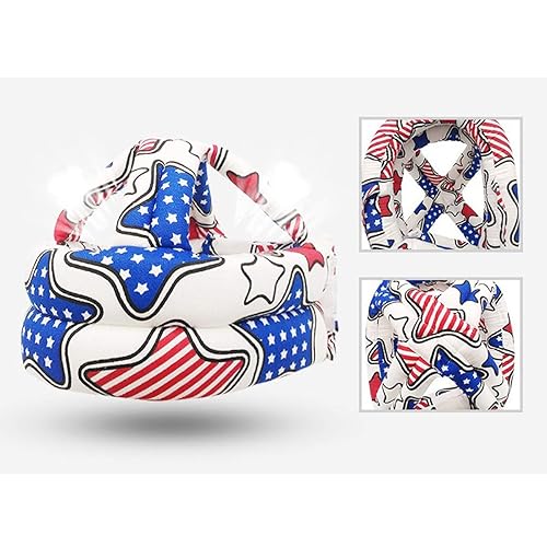 Miniatura 4 de Casco de seguridad suave para bebés y niños pequeños, material de superficie, algodón, relleno de esponja ajustable, arnés de protección, regalo