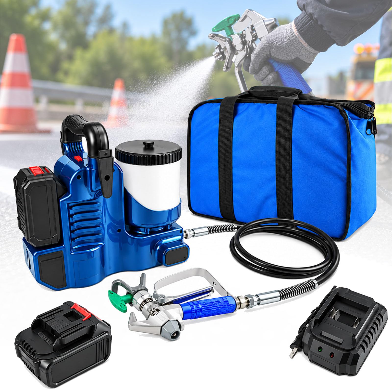 Máquina de Pintura Portátil, Potencia de 750w, 6 Velocidades Ajustables