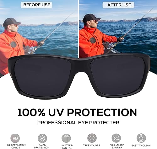 Miniatura 4 de DUCO Gafas de sol deportivas polarizadas para hombres y mujeres, protección UV400, para ciclismo, pesca, conducción, senderismo, golf, 6201