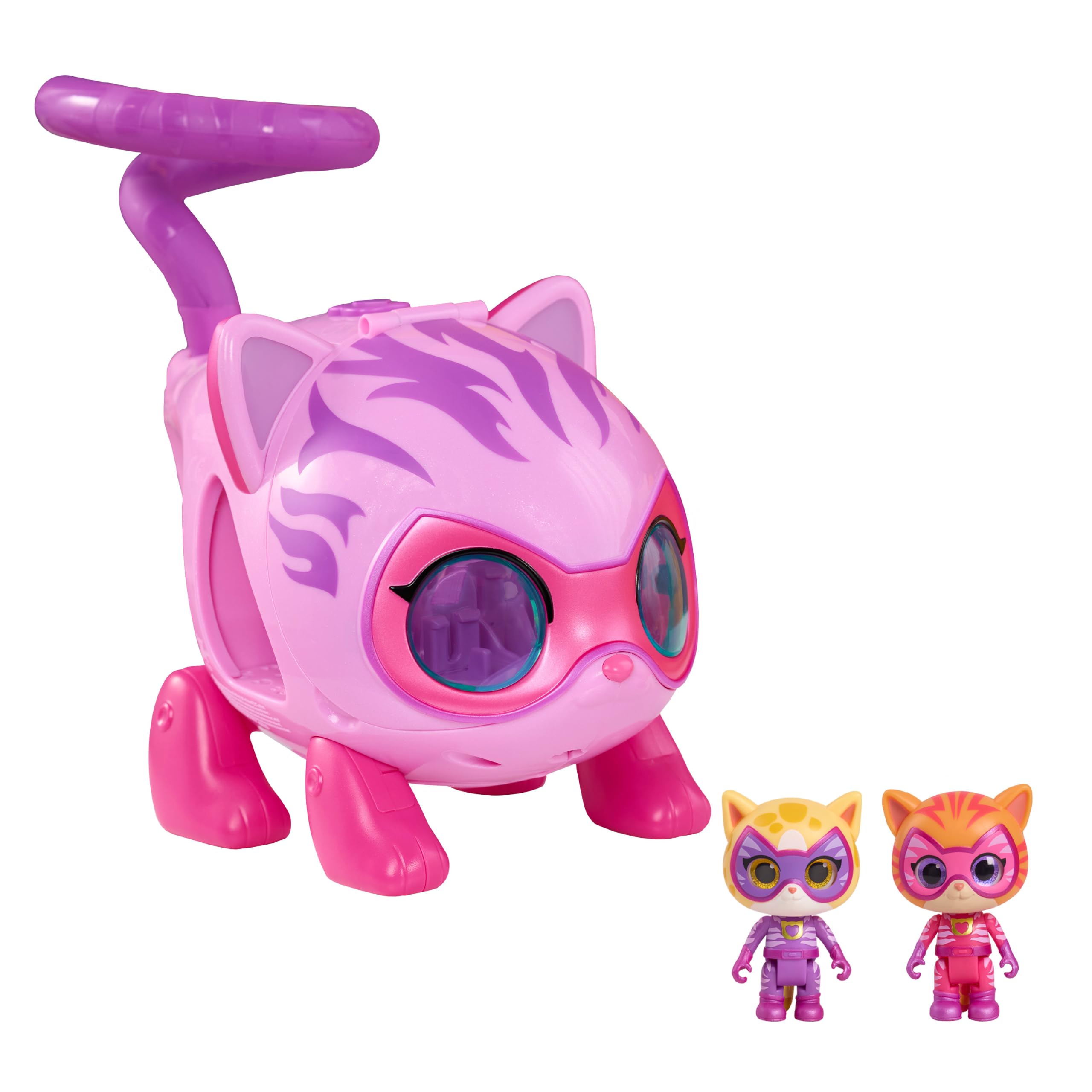Just Play Elicottero Disney Junior SuperKitties Su-Purr Wild Kitty con luci e suoni, 14 cm, 3 pezzi, personaggi con forma modificabile, giocattoli per bambini dai 3 anni