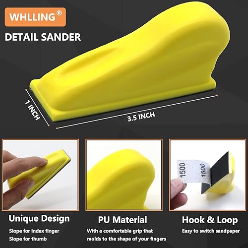 Miniatura 2 de Lijadora de detalle de micro cremallera, 70 unidades de lijadora de grano 400 600 800 1000 1500 2000 3000, 3.5 x 1 pulgada micro lijadora para