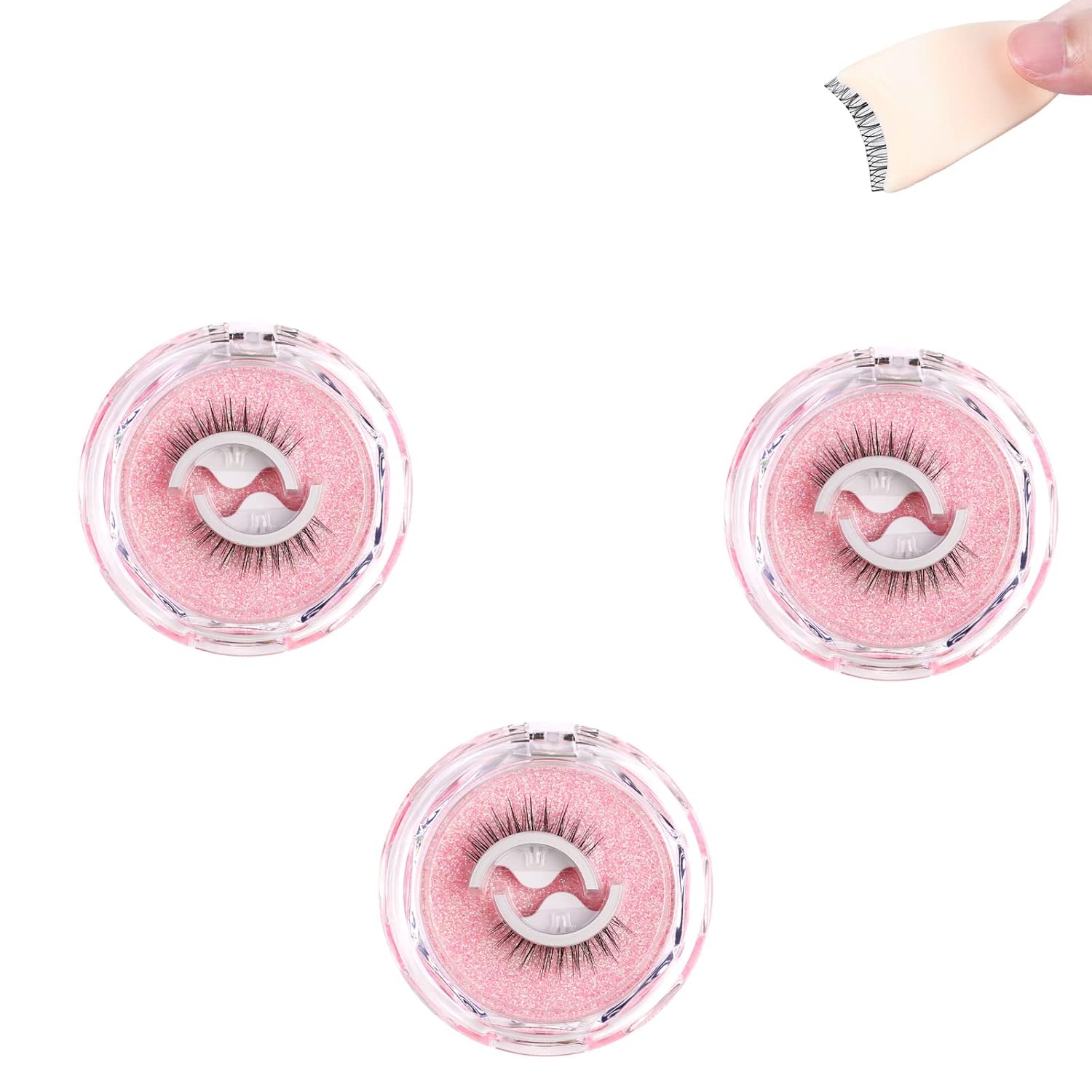 Glazyboo Self Adhesive Eyelashes, GlazyLash Reusable Adhesive Eyelashes, Reusable