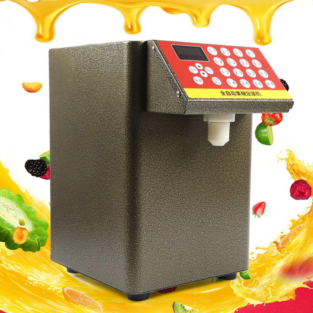 Distributeur De Fructose Professionnel 7,5L - 16 Doses Réglables - Chauffage Intégré - Pour Bubble Tea Et Bar