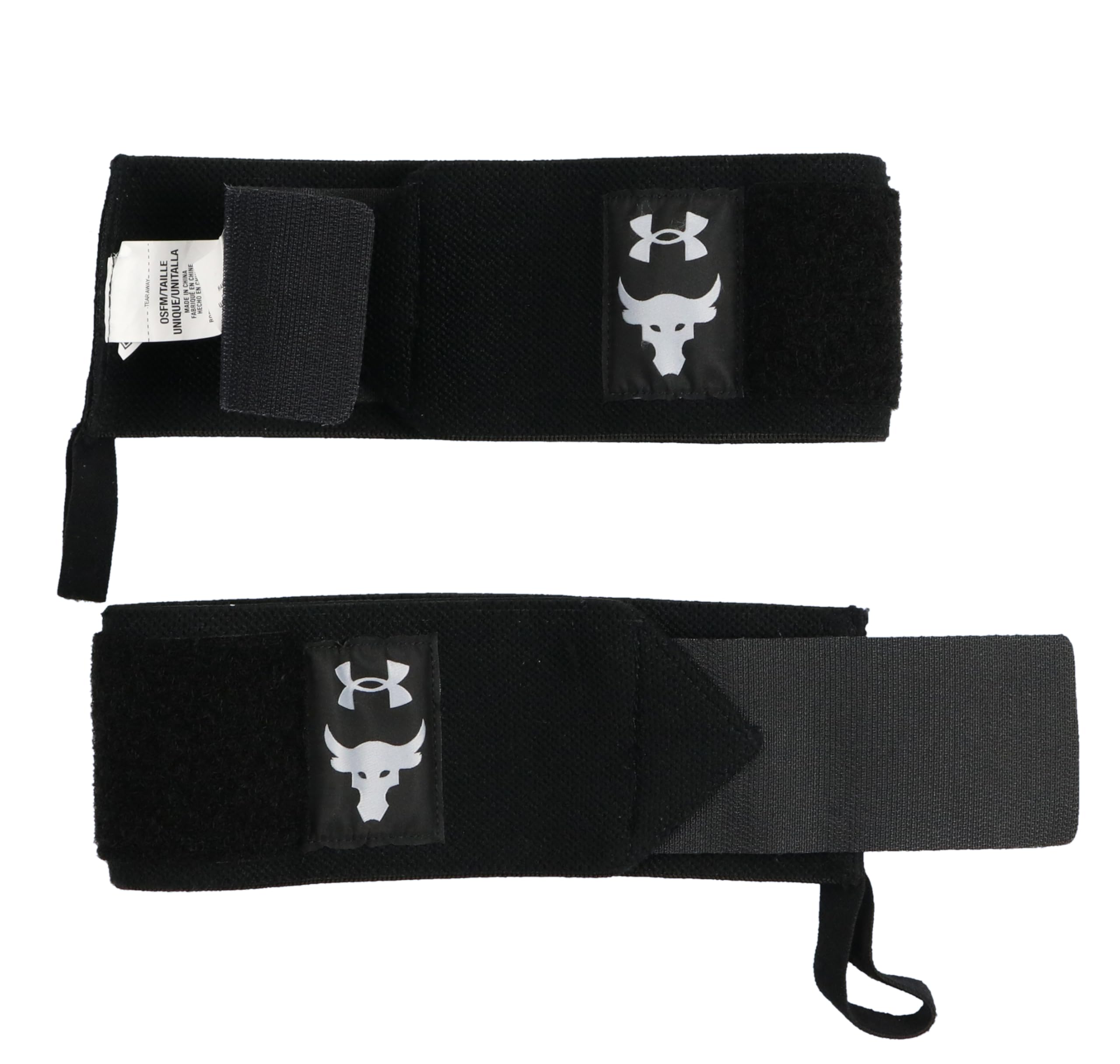 Under Armour - Handgelenkschoner Project Rock - Unisex - Fitnessbegeisterte - Schwarz / Stahl / Mod Grau - Einheitsgröße