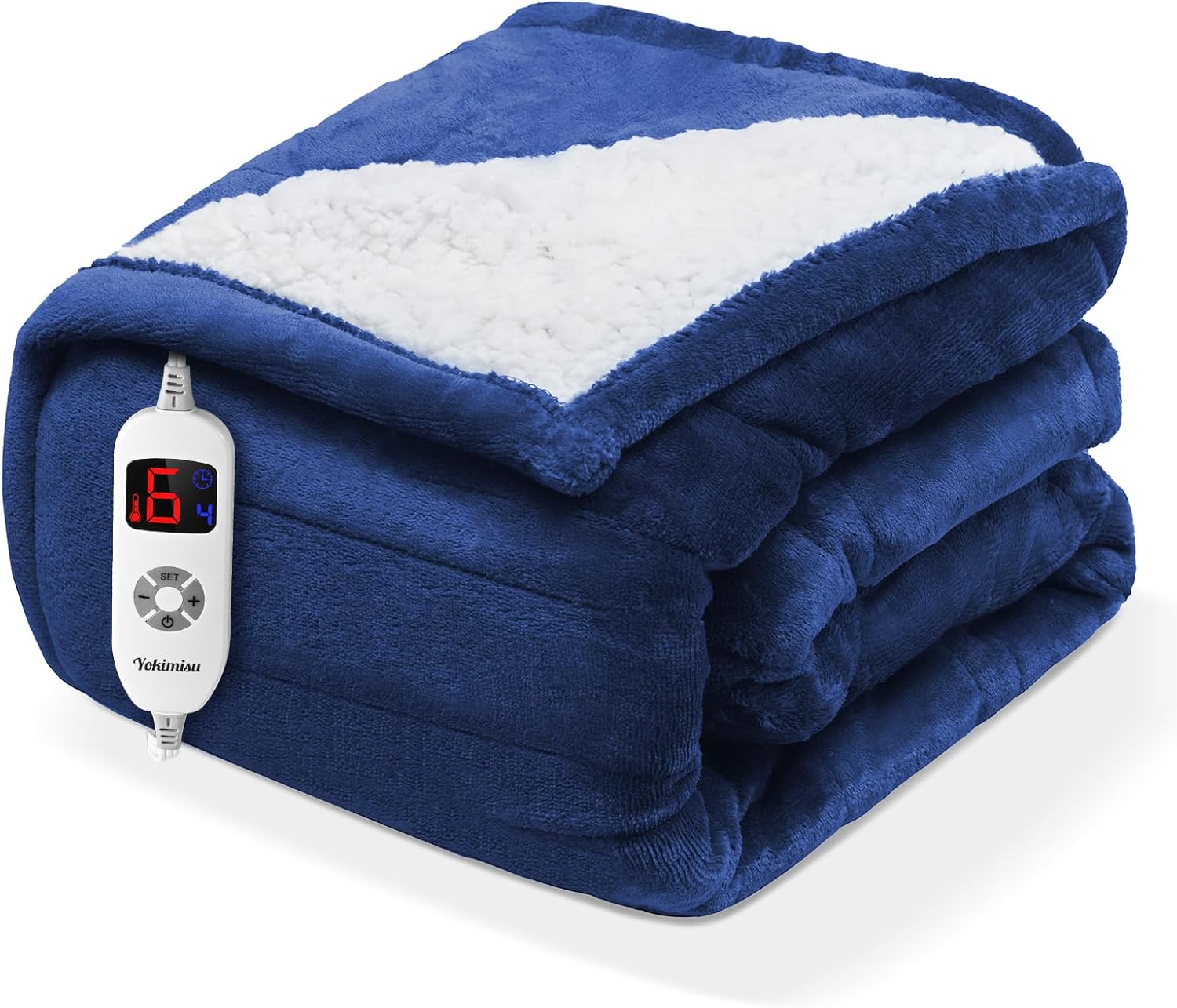 Heated Blanket Electric Throw, Soft Flannel & Comfort Sherpa Electric