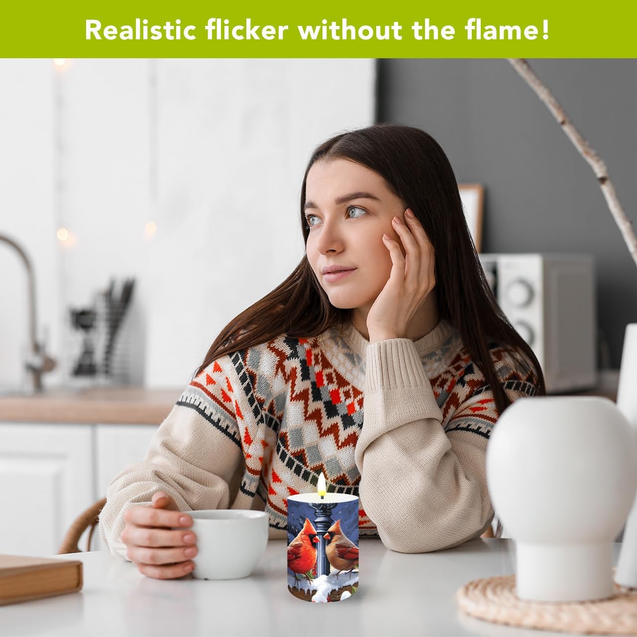 Briarwood Lane Winter Glow Cardinals Flameless Candle
