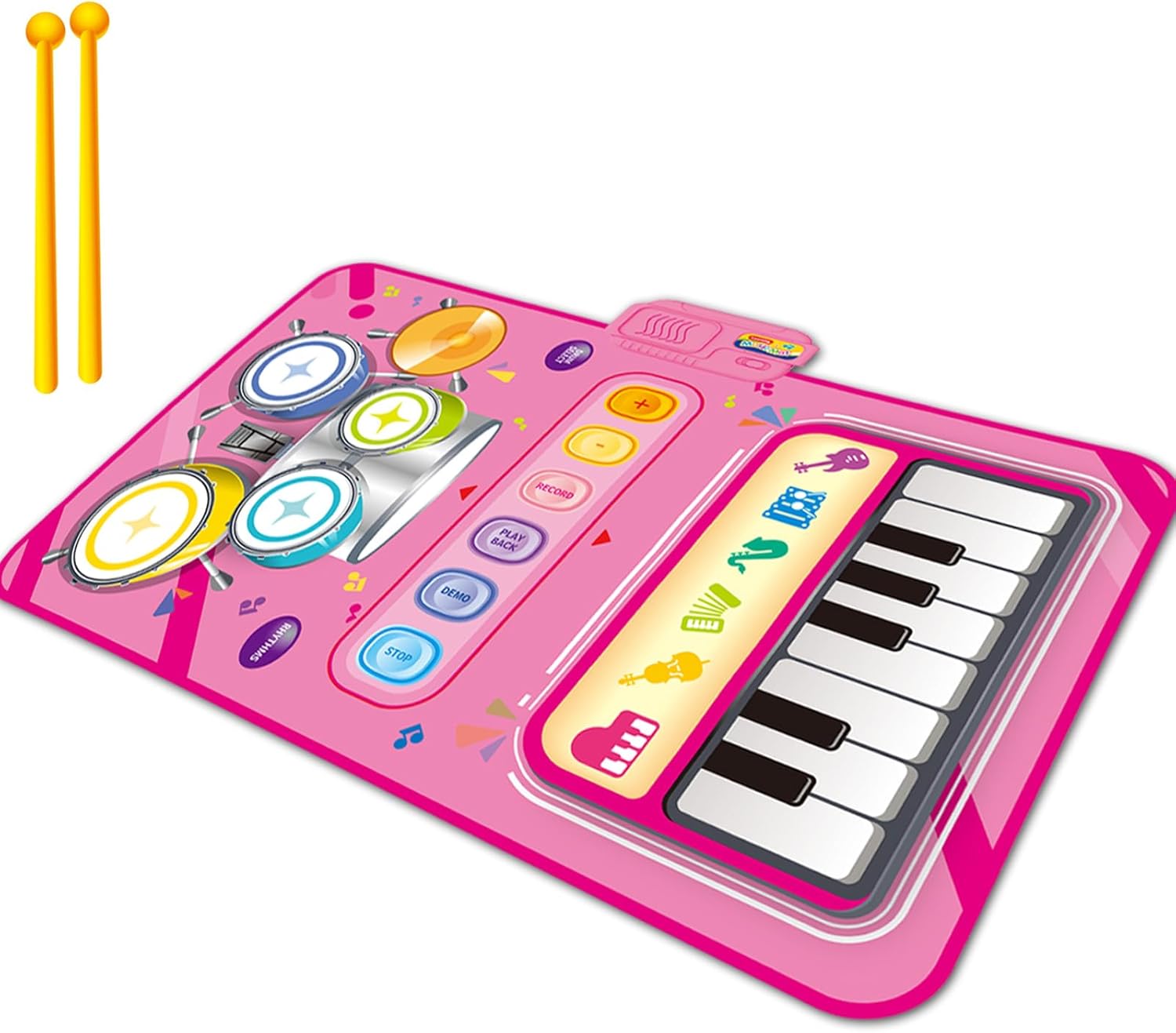 Toys for 1 Year Old Girl Gifts,2 in 1 Piano Mat Montessori Toys for 1 2 Year Old Girl,Educational Musical Toy First Birthday Gifts for 1 2 3 Year Olds Girls,Christmas Stocking Stuffers for Toddler