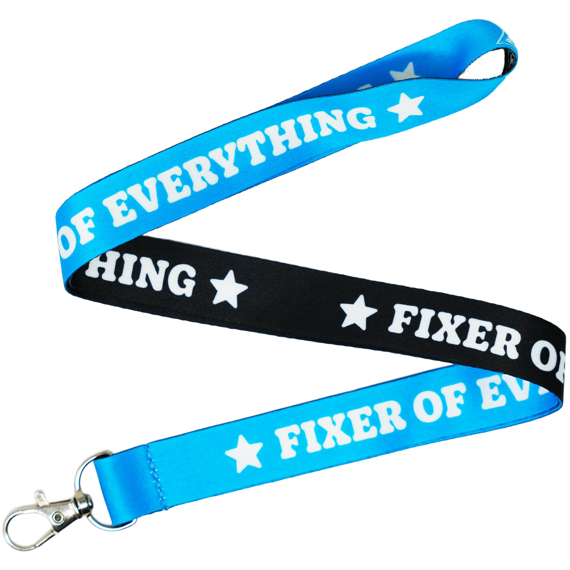 Panda Loco Fixer of Everything Lanyard β Funny Office ID Badge Holder | Bold Statement Neck Strap for Workplaces, Teachers, Engineers, Admin Staff & Gifts