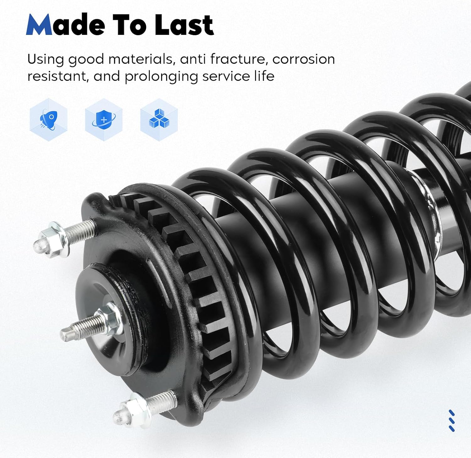 Front and Rear Struts Assembly Shock Fit for 2002-2009 Chevy Trailblazer/Gmc Envoy, 2002-2006 for Trailblazer Ext/Envoy Xl, 04-07 for Buick Rainier, for Envoy Xuv/Isuzu Ascender/Oldsmobile Bravada/SSR