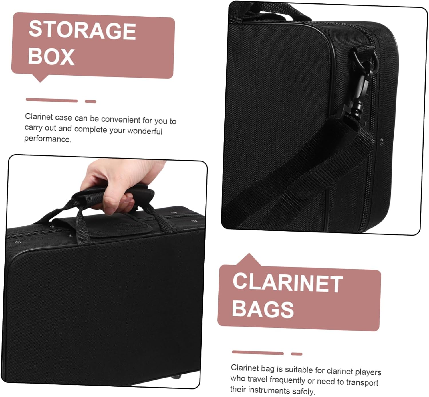 Abaodam Clarinet Storage Bag Case for Safe Transport of Wind Instruments for Outdoor and Frequent Travelers