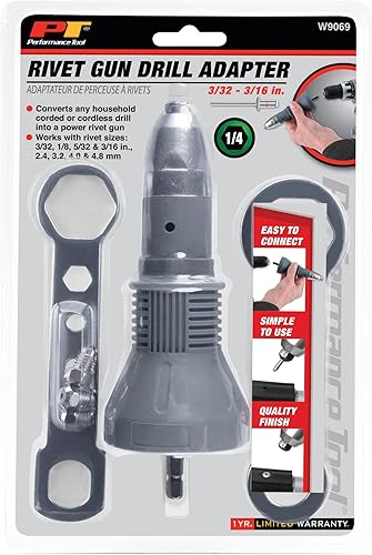 Miniatura 9 de Performance Tool Adaptador de taladro para pistola de remache W9069