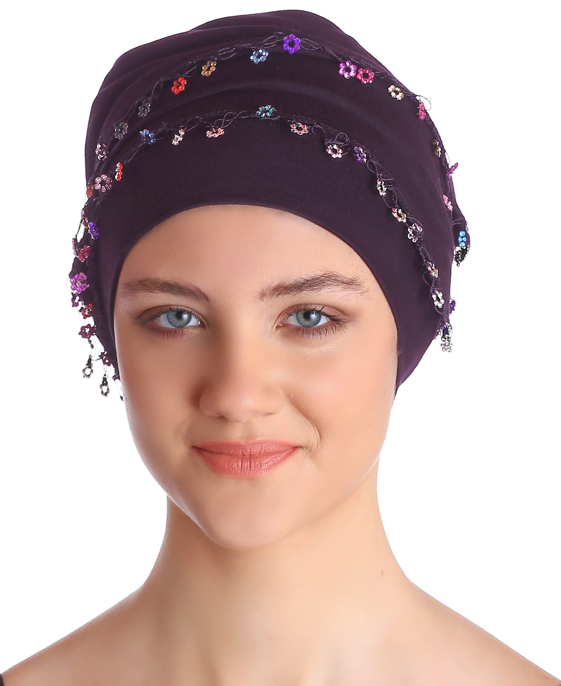Deresina Headwear Women's Mulberry Deresina's No Tie Bamboo Bandana For Hair Loss ( - One Size)