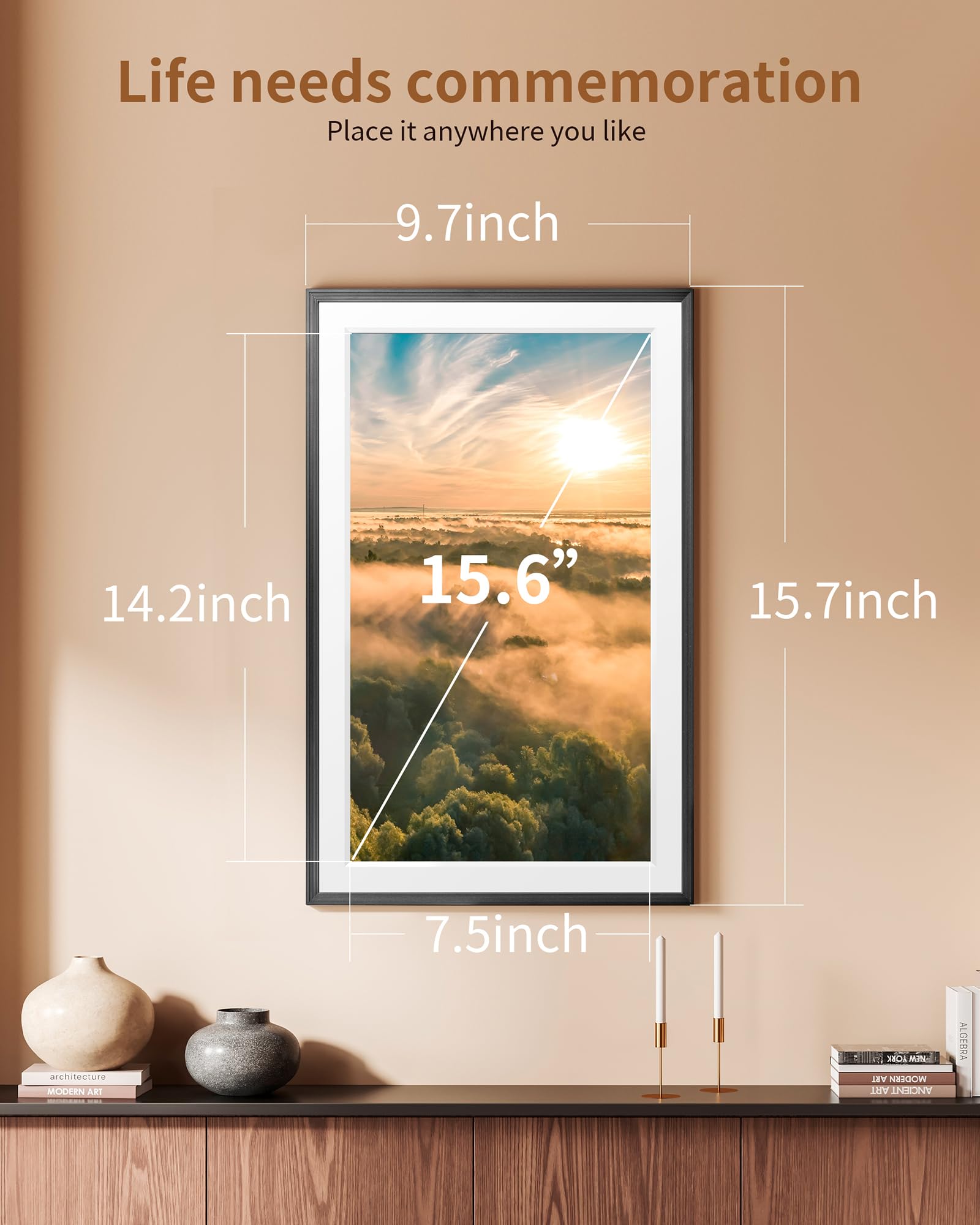 Amazon | FRAMEO 15.6インチ 32GB WiFiデジタルフォトフレーム 1920