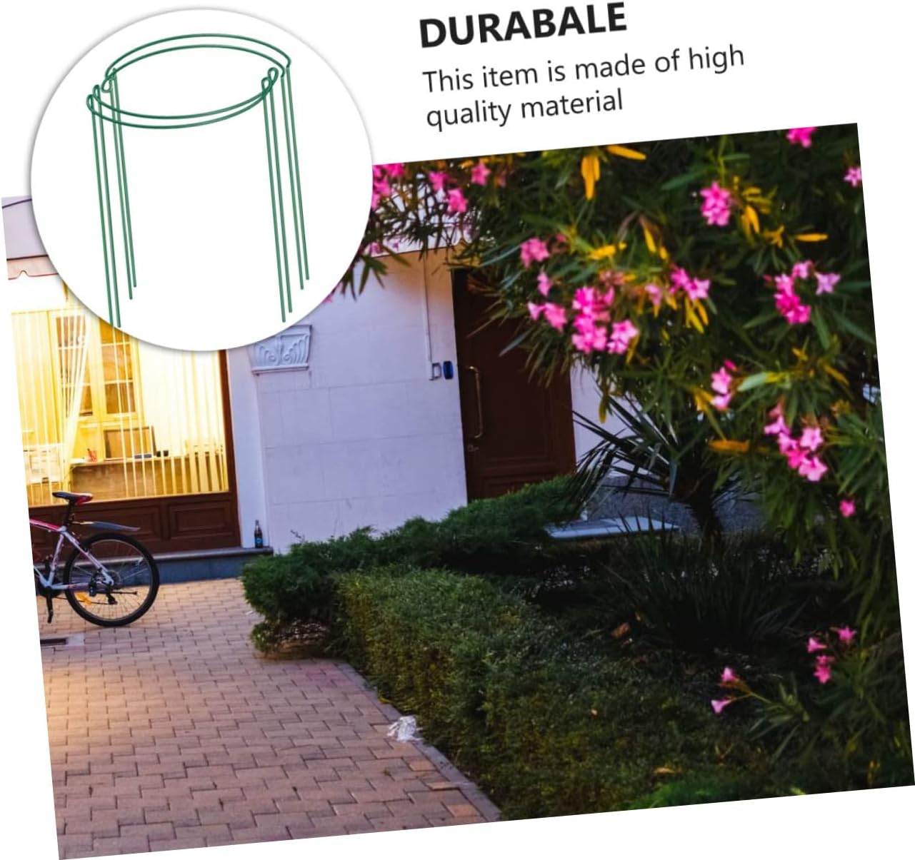 4pcs Garden Trellis Plant Support Frame Semicircular Design for Outdoor and Indoor Plants Easy Assembly Green Iron Wire for Roses Peonies