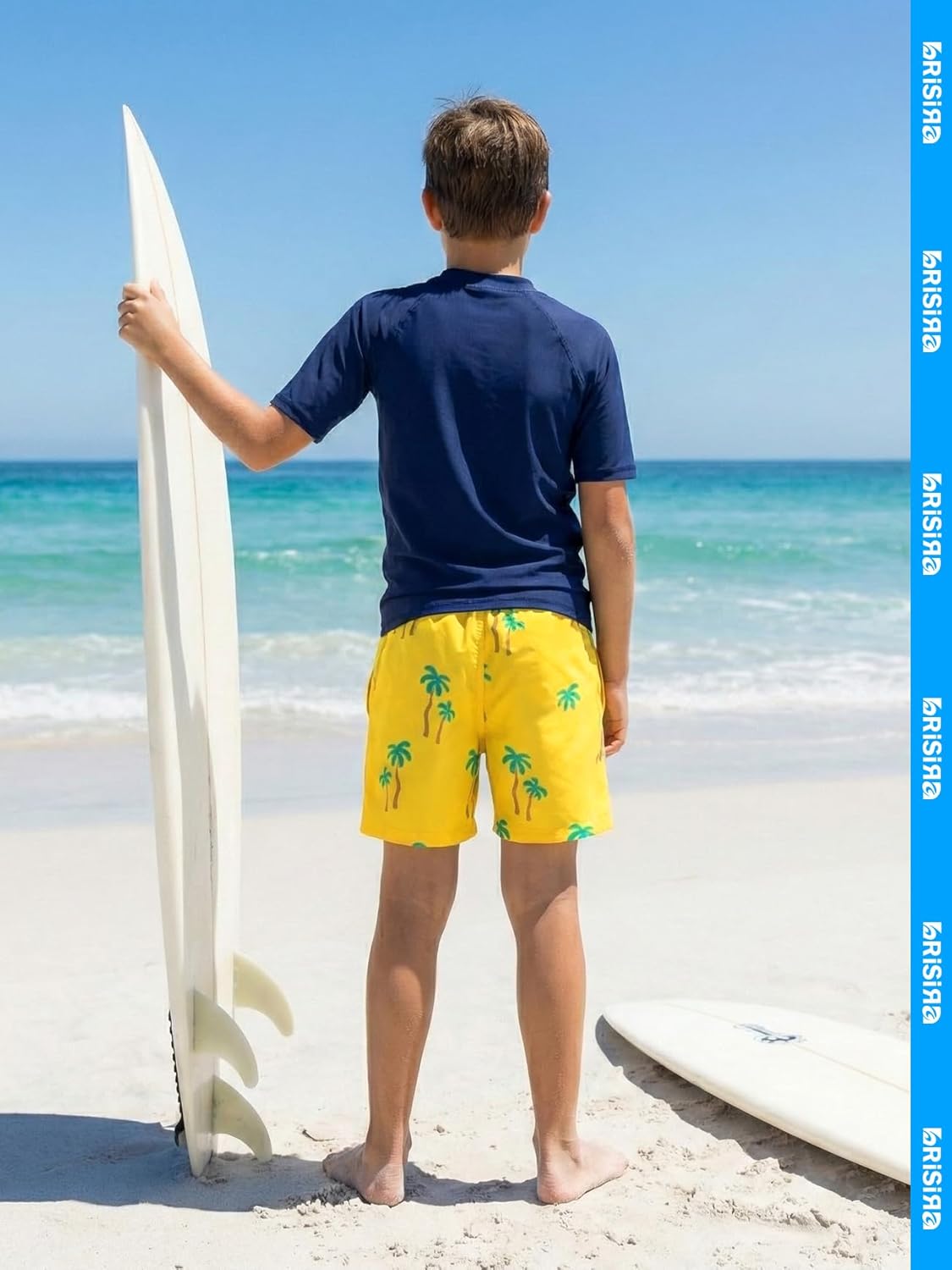 BRISIRA Boys Swim Trunks Bathing Suit Compression Boxer Brief Liner Swim Shorts Swimsuit Anti-Chafe Toddler Kids Youth Teen - Image 3