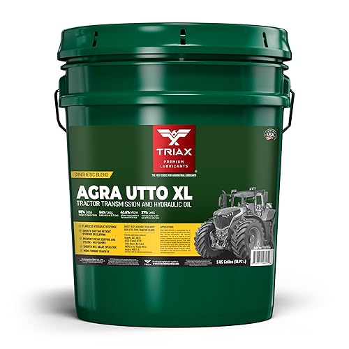 TRIAX Agra UTTO XL Fluido para tractor, mezcla sintética de transmisión de tractor y aceite hidráulico, 6,000 horas de vida útil, 50% menos de