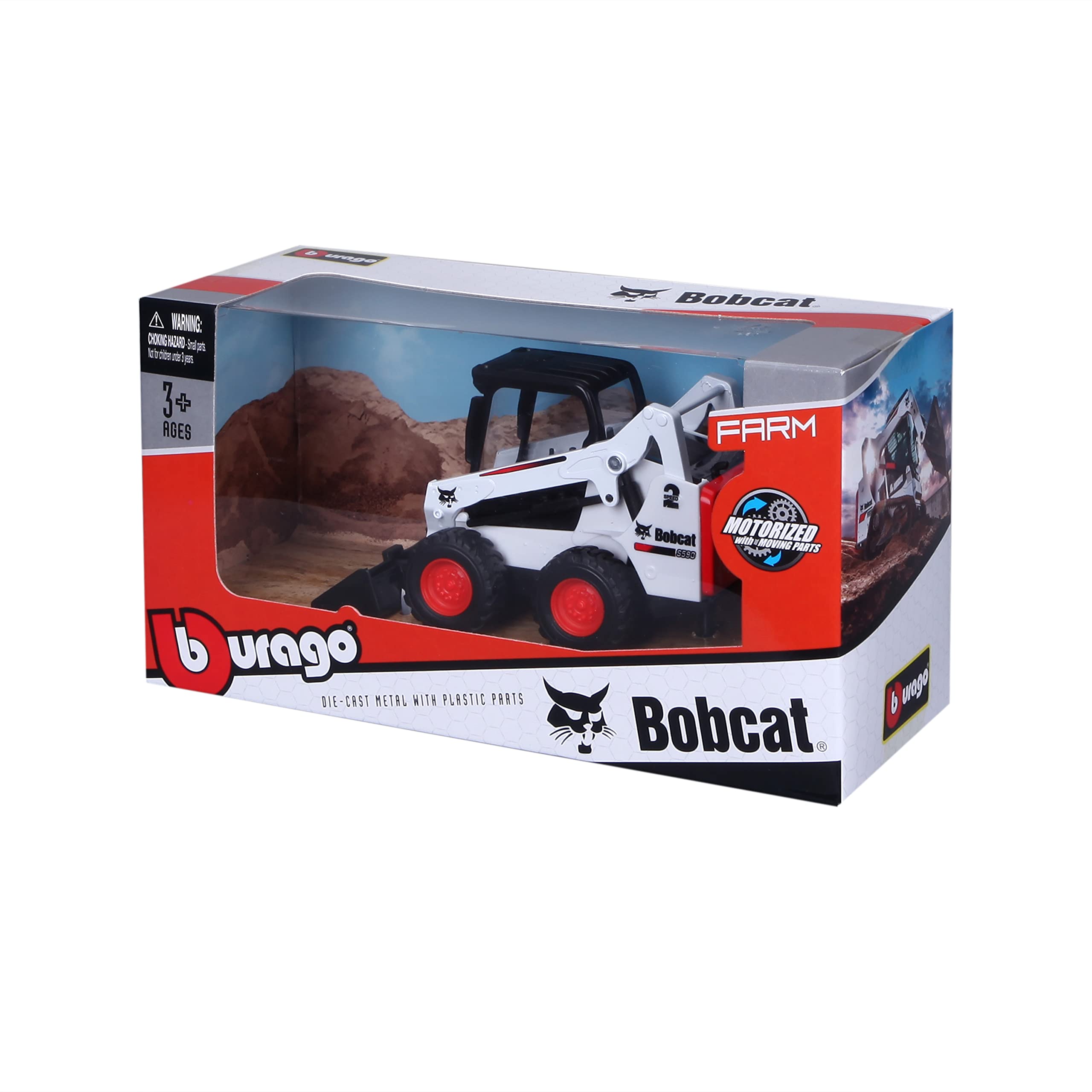 Bobcat S590 ミニカー ホワイト/オレンジ Bobcat S590 ミニカー ホワイト/オレンジ