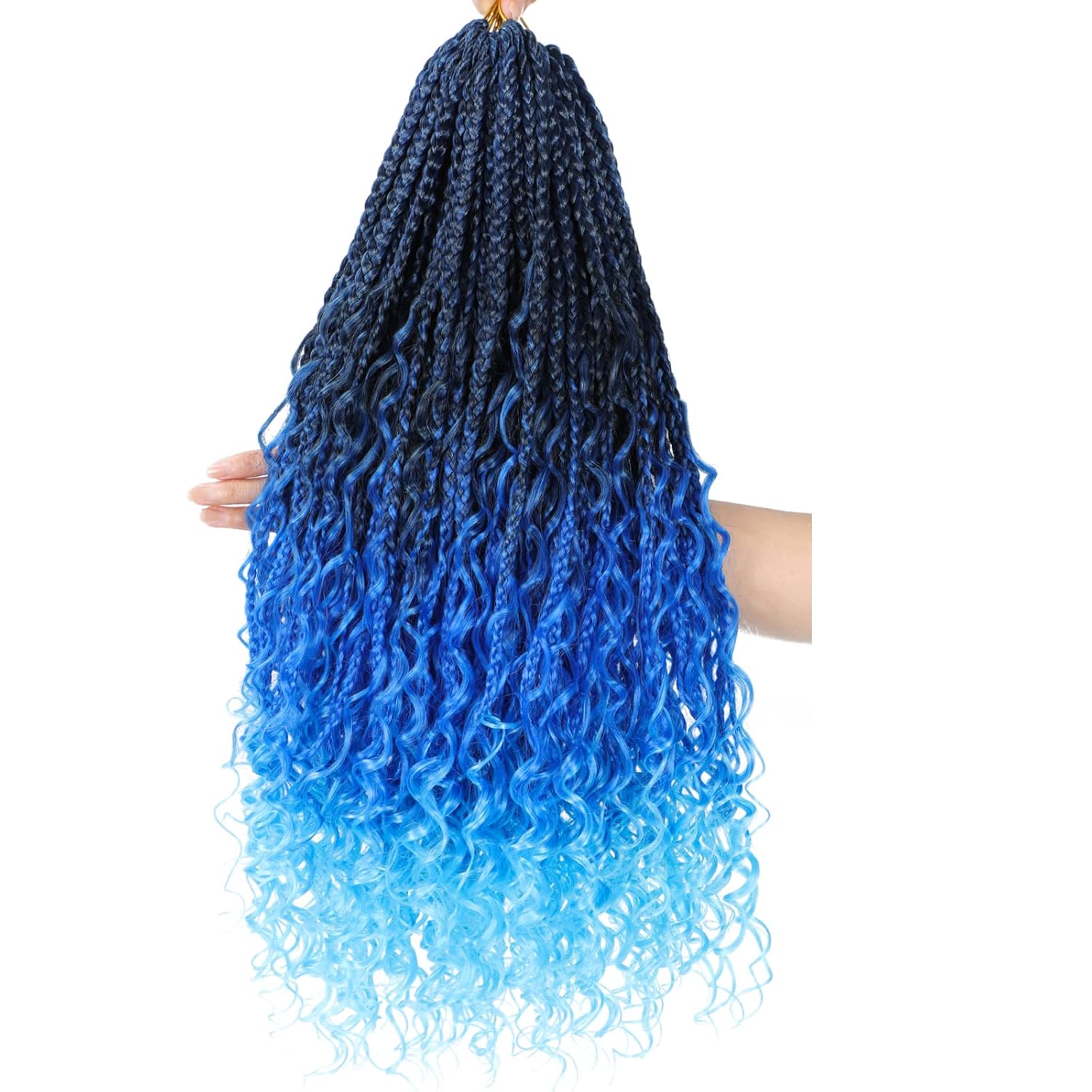 8 Packs Crochet Box Braids 18 Inch Goddess Box Braids